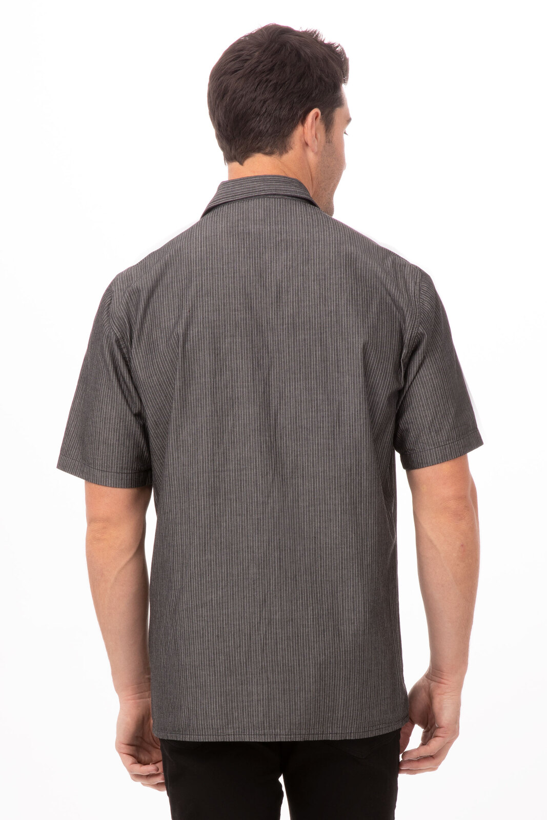Detroit Striped Short Sleeve Denim Shirt - Chef Works
