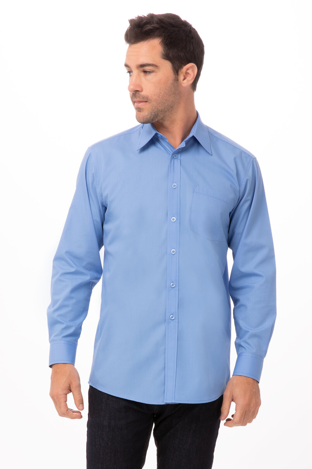 Men's French Blue Dress Shirt | Chef Works Australia