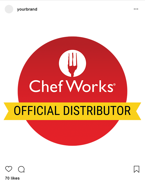 Chef Works Logo Instagram Post Mockup